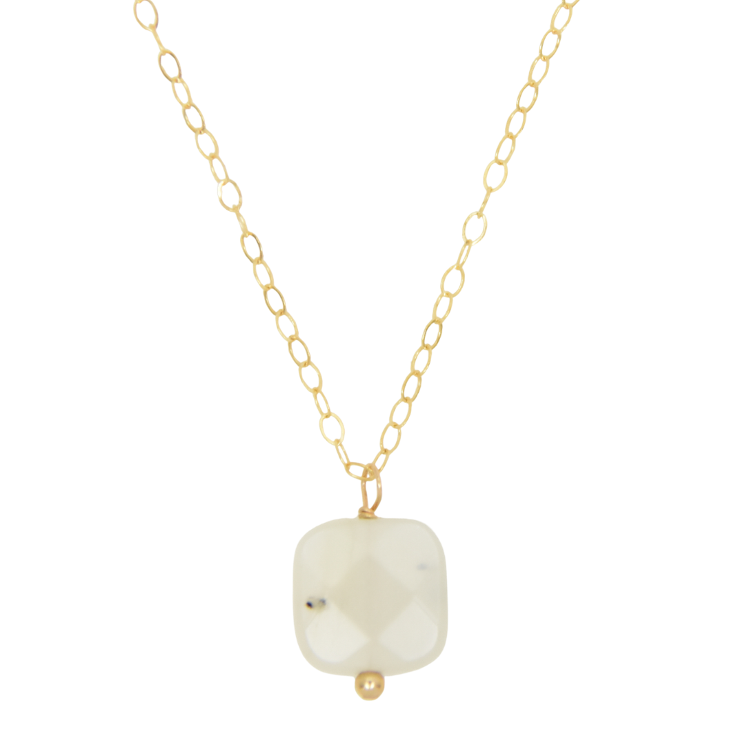 Square Moonstone Necklace