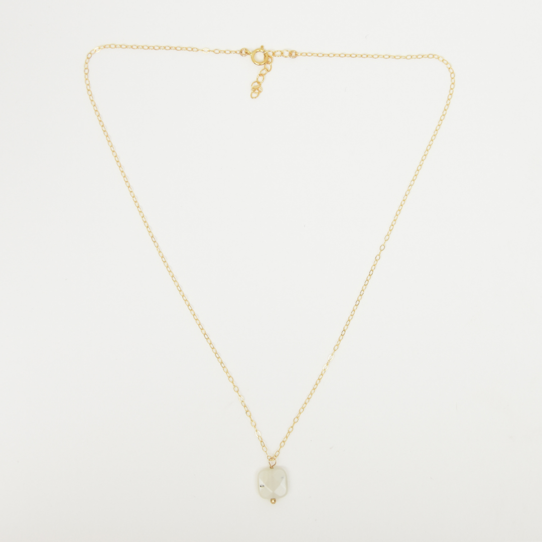 Square Moonstone Necklace