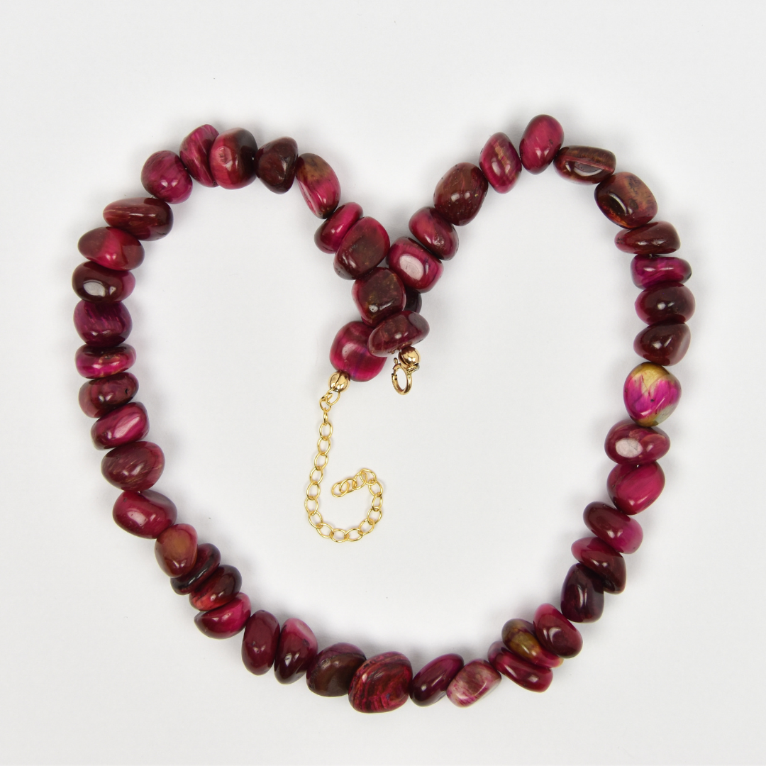 Pink Tigers Eye Necklace