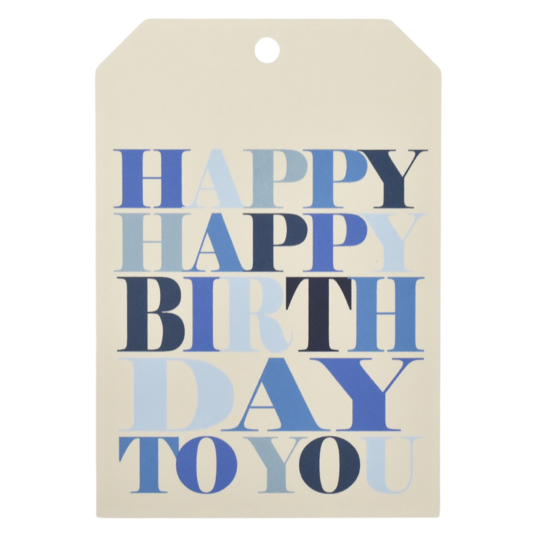 Happy Happy Birthday Gift Tag