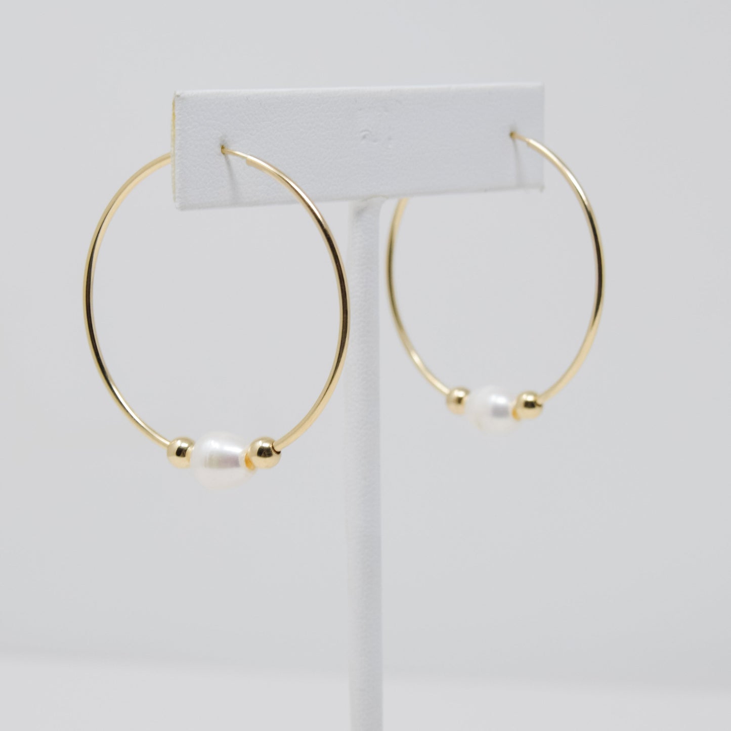 Simple Pearl Hoop