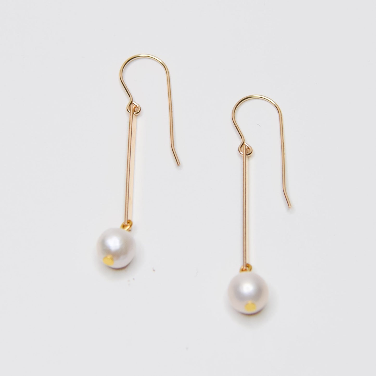 Bar and Pearl Earrings