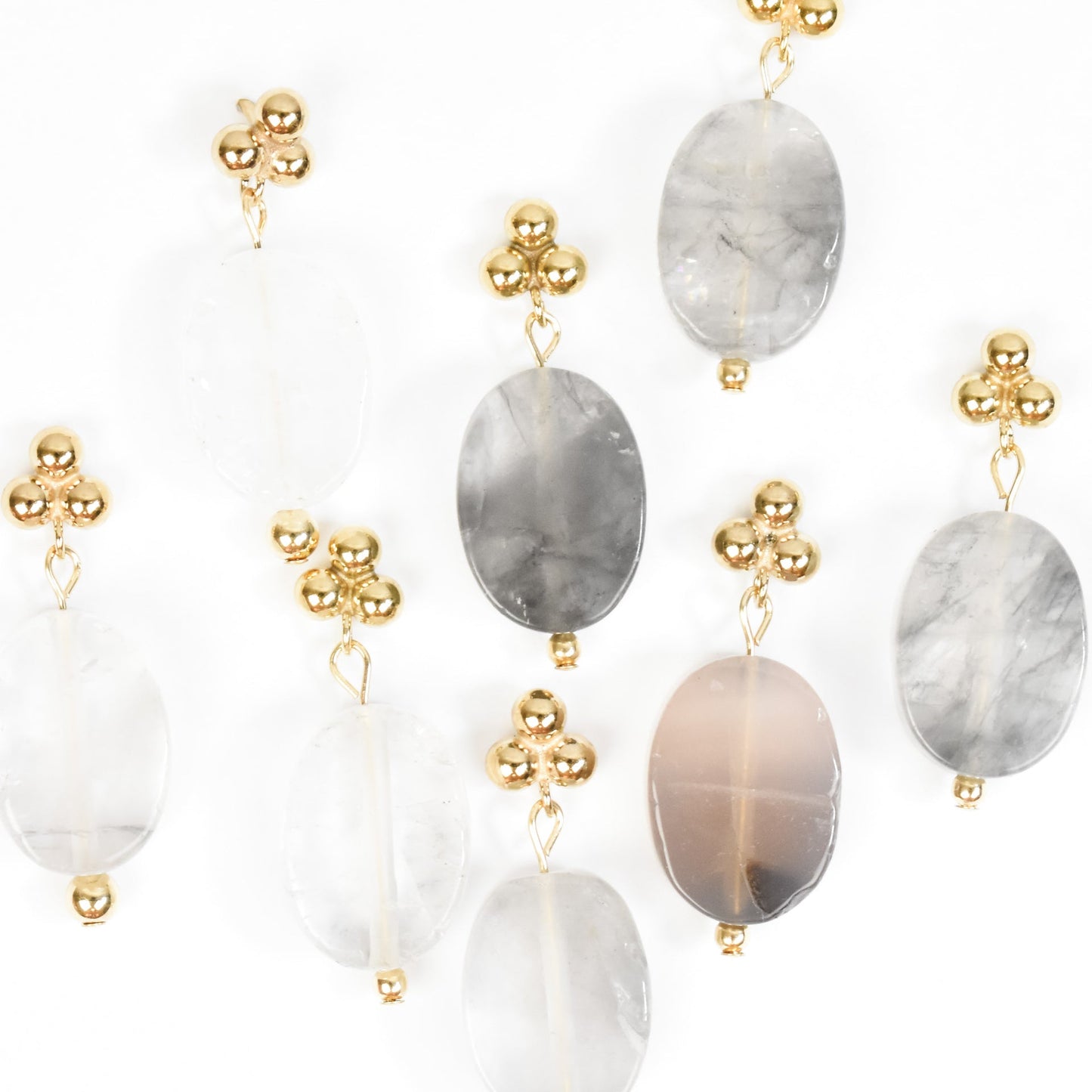 Cloudy Quartz Earrings